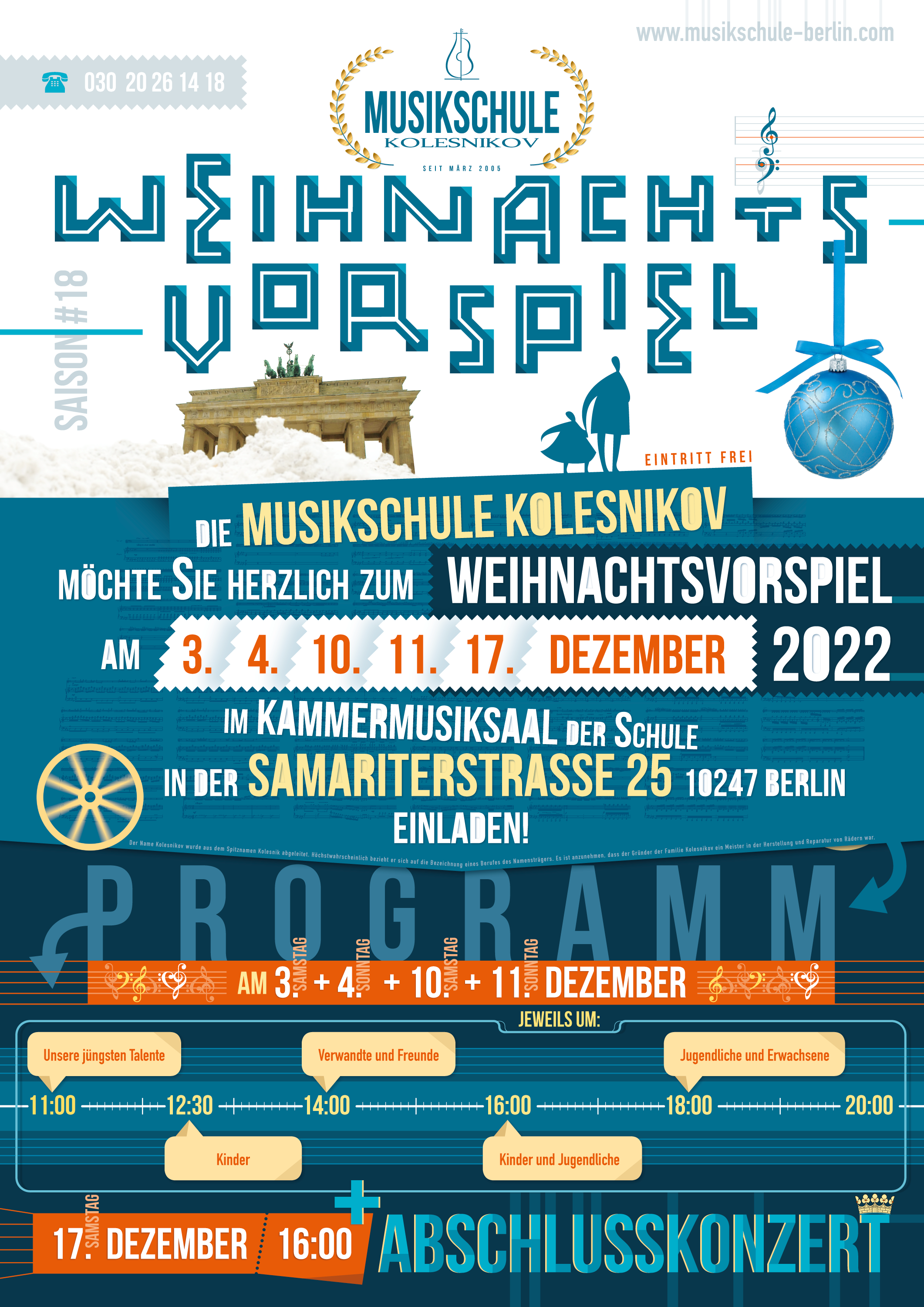 Musikschule Kolesnikov in Berlin • Weihnachtsvorspiel 2022